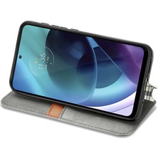 Yihang Boutique Motorola Moto G71 Kart Tutuculu Cüzdan Pu Deri Çevirme Çubuğu Telefon Kılıfı (Yurt Dışından)