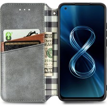 Yihang Boutique Zenfone 8 Kart Tutuculu Cüzdan Pu Deri Çevirme Çubuğu Telefon Kılıfı (Yurt Dışından)