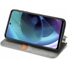 Yihang Boutique Motorola Moto G51 Kart Tutuculu Cüzdan Pu Deri Çevirme Çubuğu Telefon Kılıfı (Yurt Dışından)