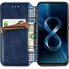 Yihang Boutique Zenfone 8 Kart Tutuculu Cüzdan Pu Deri Çevirme Çubuğu Telefon Kılıfı (Yurt Dışından)