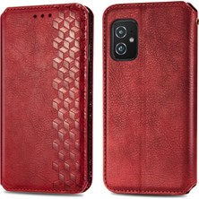 Yihang Boutique Zenfone 8 Kart Tutuculu Cüzdan Pu Deri Çevirme Çubuğu Telefon Kılıfı (Yurt Dışından)