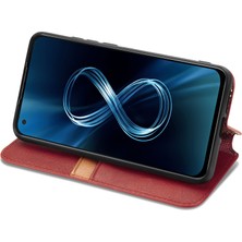 Yihang Boutique Zenfone 8 Kart Tutuculu Cüzdan Pu Deri Çevirme Çubuğu Telefon Kılıfı (Yurt Dışından)