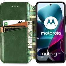 Yihang Boutique Motorola Moto G200 5g Kart Tutuculu Cüzdan Pu Deri Çevirme Çubuğu Telefon Kılıfı (Yurt Dışından)