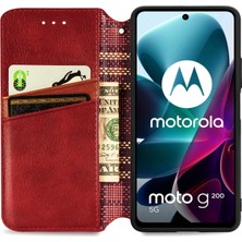 Yihang Boutique Motorola Moto G200 5g Kart Tutuculu Cüzdan Pu Deri Çevirme Çubuğu Telefon Kılıfı (Yurt Dışından)