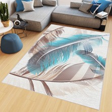 Rovigo Home Dijital Baskı Yıkanabilir Kaymaz Taban Salon Halısı Rvg0449