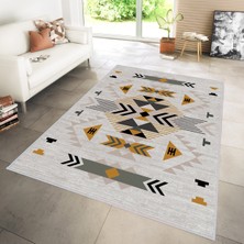 Rovigo Home Dijital Baskı Yıkanabilir Kaymaz Taban Salon Halısı Rvg0209-Sd1103