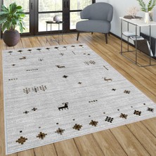 Rovigo Home Dijital Baskı Yıkanabilir Kaymaz Taban Salon Halısı Rvg0037-Sd1056