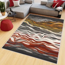 Rovigo Home Dijital Baskı Yıkanabilir Kaymaz Taban Salon Halısı Rvg0431