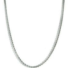 Markasepeti Halat Tasarım Gümüş Kaplama Çelik Zincir Kolye