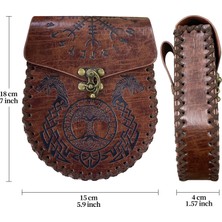 Junyue Ortaçağ Asılabilir Kemer Bozuk Para Cüzdanı Vintage Bel Çantası-Kahverengi (Yurt Dışından)