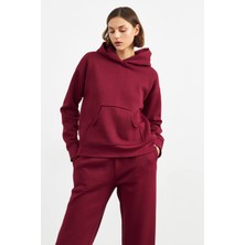 Stella Pulvis Bordo Kapüşonlu Sweatshirt