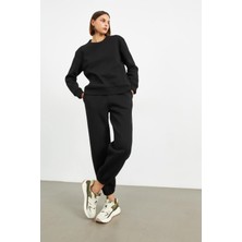 Stella Pulvis Siyah Bisiklet Yaka Sweatshirt
