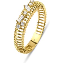 Kairos Jewelry 14 Ayar Altın Vintage Band Yüzük KRS164-14GRZ