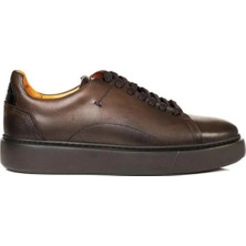 Greyder 75162 Erkek Kahverengi Deri Sneaker Ayakkabı