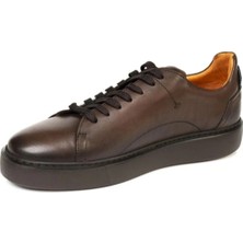 Greyder 75162 Erkek Kahverengi Deri Sneaker Ayakkabı
