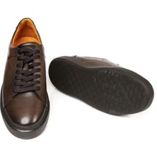 Greyder 75162 Erkek Kahverengi Deri Sneaker Ayakkabı