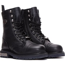 Harley Davidson Colmar Black Siyah Deri Kadın Bot