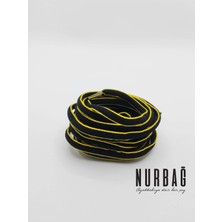 Nurbağ Dokuma Spor Ayakkabı Siyaha Sarı Geçişli Muzbağı 160 cm 1 Çift Bs6