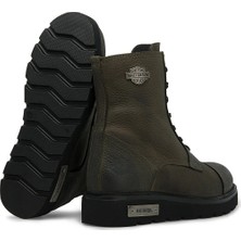 Harley Davidson Tums Olive Deri Kadın Bot