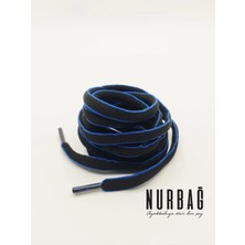 Nurbağ Dokuma Spor Ayakkabı Siyah Mavi Geçişli Muzbağı 85 cm 1 Çift Bs7