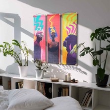 Hedgehog Art Shop Loosing Kumaş Poster Set, Duvar Dekorasyonu, Özel Tasarım Duvar Halısı, Duvar Örtüsü