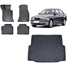 Team Car Bmw 3 Serisi E46 2001 Model 3D Bagaj Havuzu+3d Havuzlu Araca Özel Paspas Takımı