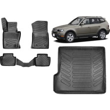 Team Car Bmw X3 2008 Model 3D Bagaj Havuzu+3d Havuzlu Araca Özel Paspas Takımı