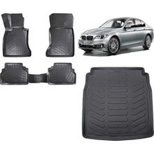 Team Car Bmw 5 Serisi F10 2013 Model 3D Bagaj Havuzu+3d Havuzlu Araca Özel Paspas Takımı