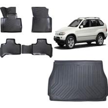 Team Car Bmw X5 2005 Model 3D Bagaj Havuzu+3d Havuzlu Araca Özel Paspas Takımı