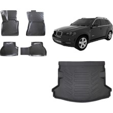 Team Car Bmw X5 2009 Model 3D Bagaj Havuzu+3d Havuzlu Araca Özel Paspas Takımı