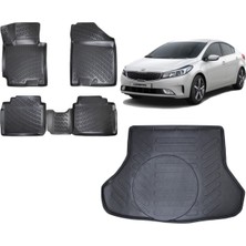 Team Car Kia Cerato 2021 Model 3D Bagaj Havuzu+3d Havuzlu Araca Özel Paspas Takımı