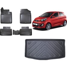 Team Car Kia Picanto 2017 Model 3D Bagaj Havuzu+3d Havuzlu Araca Özel Paspas Takımı