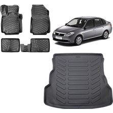 Team Car Renault Symbol 2008 Model 3D Bagaj Havuzu+3d Havuzlu Araca Özel Paspas Takımı