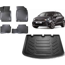 Team Car Kia Rio 2011 Model Hatchback 3D Bagaj Havuzu+3d Havuzlu Araca Özel Paspas Takımı