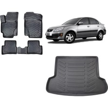 Team Car Kia Rio Sedan 2007 Model 3D Bagaj Havuzu+3d Havuzlu Araca Özel Paspas Takımı