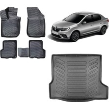 Team Car Renault Symbol 2013 Model 3D Bagaj Havuzu+3d Havuzlu Araca Özel Paspas Takımı