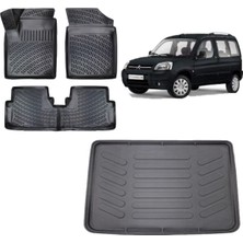 Team Car Citroen Berlingo 2004 Model 3D Bagaj Havuzu+3d Havuzlu Araca Özel Paspas Takımı