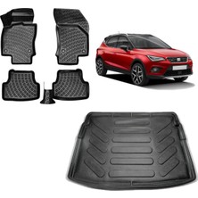 Team Car Seat Arona 2019 Model Üst Kademe 3D Bagaj Havuzu+3d Havuzlu Araca Özel Paspas Takımı