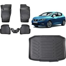 Team Car Seat Ibiza 2010 Model Hatchback 3D Bagaj Havuzu+3d Havuzlu Araca Özel Paspas Takımı