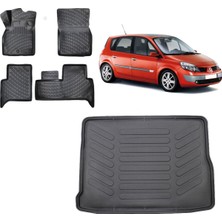 Team Car Renault Scenic 2 2004 Model 3D Bagaj Havuzu+3d Havuzlu Araca Özel Paspas Takımı