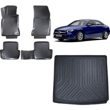 Team Car Mercedes A Serisi 2019 Model Sedan Kulaksız 3D Bagaj Havuzu+3d Havuzlu Araca Özel Paspas Takımı