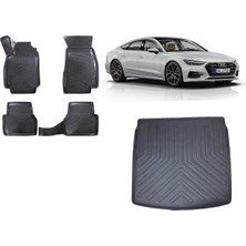 Team Car Audi A7 2023 Model 3D Bagaj Havuzu+3d Havuzlu Araca Özel Paspas Takımı