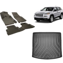 Team Car Jeep Grand Cherokee (Kl) 2016 Model 3D Bagaj Havuzu+3d Havuzlu Araca Özel Paspas Takımı