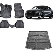 Team Car Audi Q3 2020 Model 3D Bagaj Havuzu+3d Havuzlu Araca Özel Paspas Takımı
