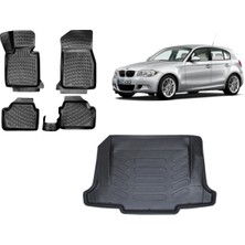 Team Car Bmw 1 Serisi E87 2004 Model 3D Bagaj Havuzu+3d Havuzlu Araca Özel Paspas Takımı