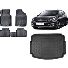 Team Car Kia Ceed 2012 Model 3D Üst Kademe Bagaj Havuzu+3d Havuzlu Araca Özel Paspas Takımı