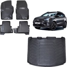 Team Car Kuga 2019 Model 3D Bagaj Havuzu+3d Havuzlu Araca Özel Paspas Takımı