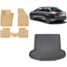 Team Car Fiat Egea Sedan 2019 Model 3D Bagaj Havuzu+3d Araca Özel Bej Havuzlu Paspas Takımı