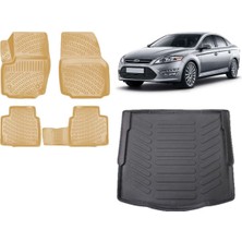 Team Car Mondeo 2011 Model 3D Bagaj Havuzu+3d Araca Özel Bej Havuzlu Paspas Takımı