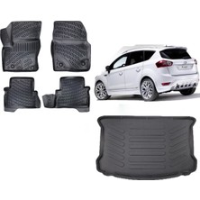 Team Car Kuga 2011 Model 3D Bagaj Havuzu+3d Havuzlu Araca Özel Paspas Takımı